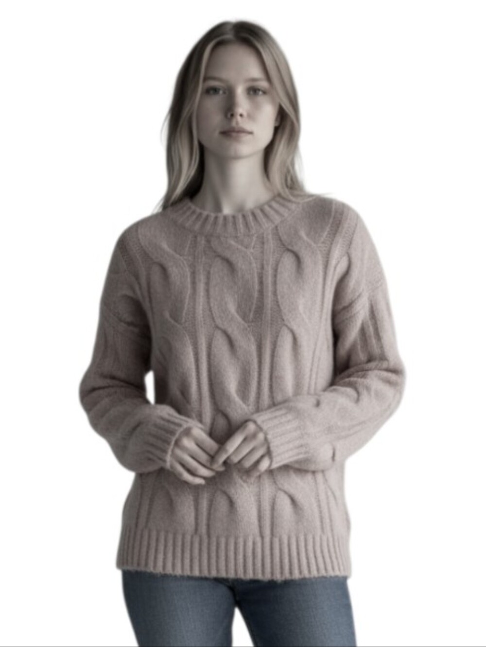 NWT! AMERICAN EAGLE! SOFT, CUDDLY PINK/CREAM MARLED OVERSIZED SWEATER! SZ XS